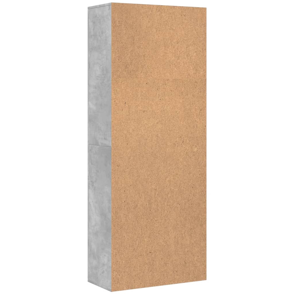 Credenza Grigio Cemento 70x35x180 cm in Legno Multistrato | homemem39