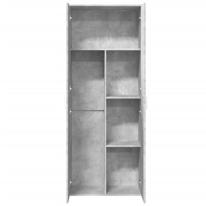 Credenza Grigio Cemento 70x35x180 cm in Legno Multistrato | homemem39