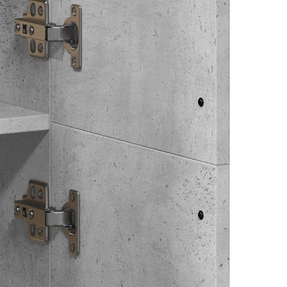 Credenza Grigio Cemento 70x35x180 cm in Legno Multistrato | homemem39