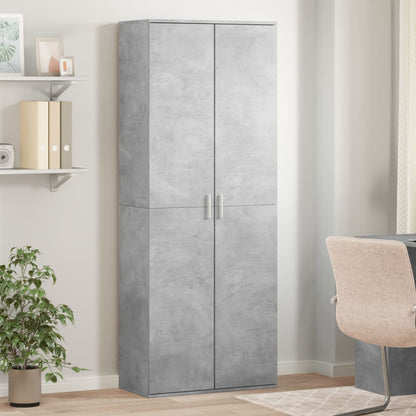 Credenza Grigio Cemento 70x35x180 cm in Legno Multistrato | homemem39