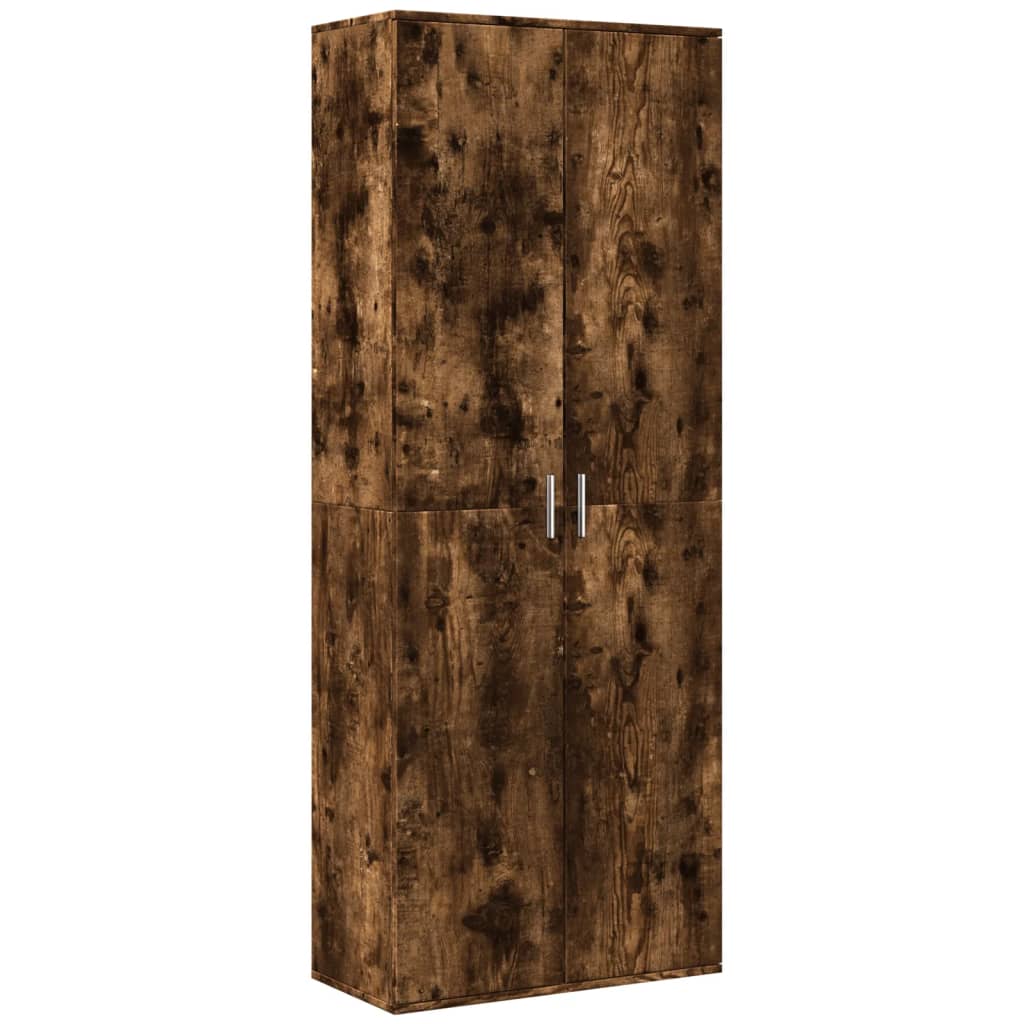 Credenza Rovere Fumo 70x35x180 cm in Legno Multistrato | homemem39