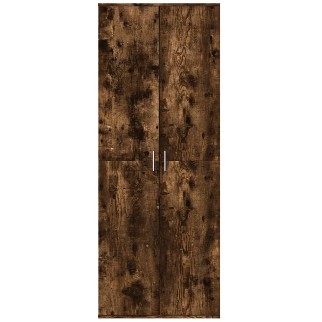 Credenza Rovere Fumo 70x35x180 cm in Legno Multistrato | homemem39