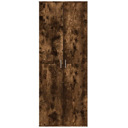 Credenza Rovere Fumo 70x35x180 cm in Legno Multistrato