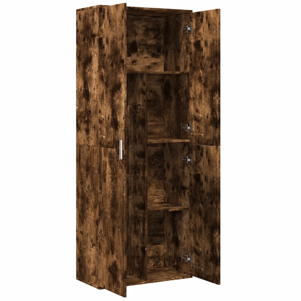 Credenza Rovere Fumo 70x35x180 cm in Legno Multistrato | homemem39