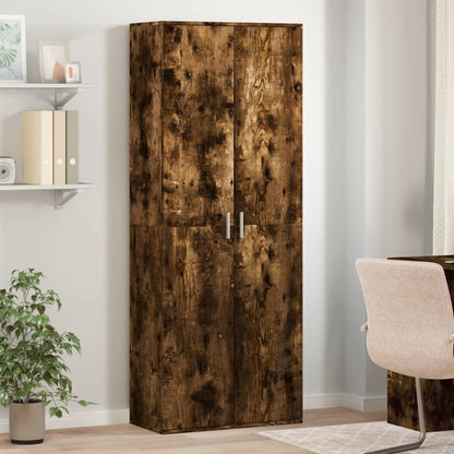 Credenza Rovere Fumo 70x35x180 cm in Legno Multistrato | homemem39