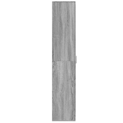 Credenza Grigio Sonoma 70x35x180 cm in Legno Multistrato