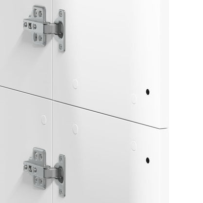 Credenza Bianca 60x35x180 cm in Legno Multistrato