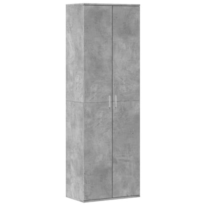 Credenza Grigio Cemento 60x35x180 cm in Legno Multistrato