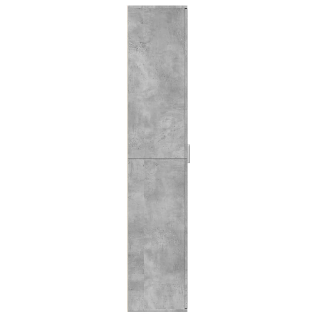 Credenza Grigio Cemento 60x35x180 cm in Legno Multistrato