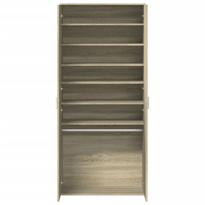 Scarpiera Rovere Sonoma 80x39x178 cm in Legno Multistrato - homemem39