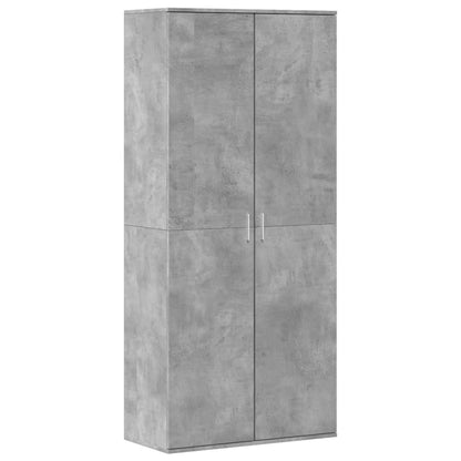 Scarpiera Grigio Cemento 80x39x178 cm in Legno Multistrato