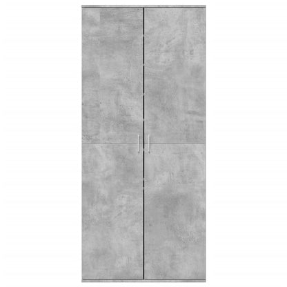 Scarpiera Grigio Cemento 80x39x178 cm in Legno Multistrato