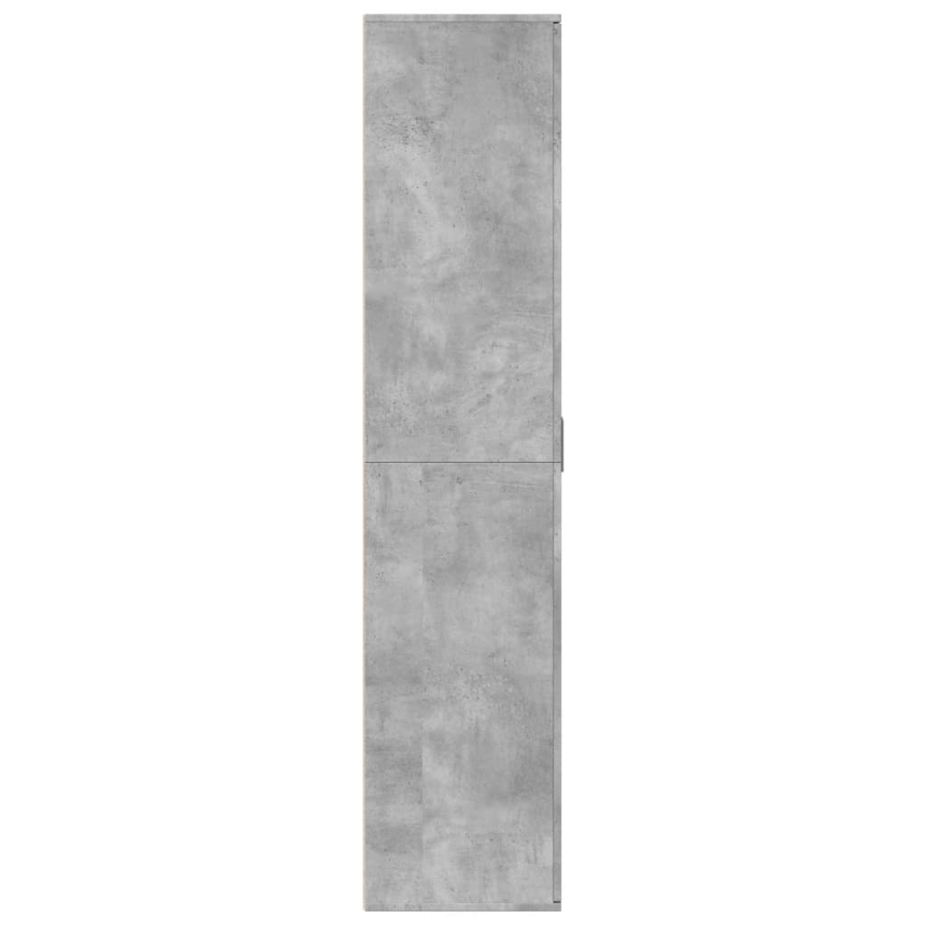 Scarpiera Grigio Cemento 80x39x178 cm in Legno Multistrato