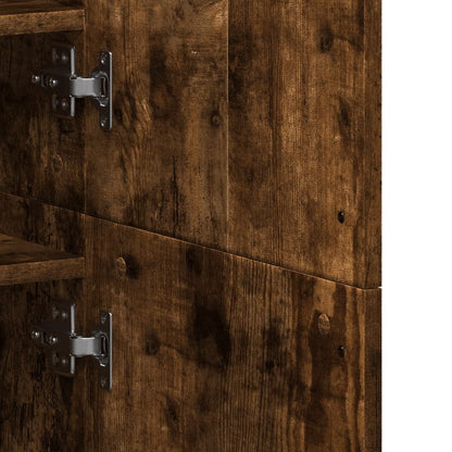 Scarpiera Rovere Fumo 80x39x178 cm in Legno Multistrato - homemem39