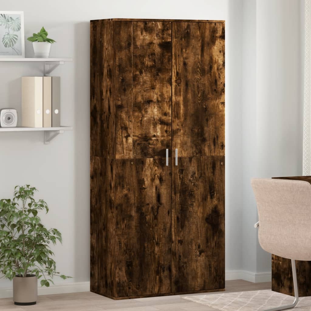 Scarpiera Rovere Fumo 80x39x178 cm in Legno Multistrato - homemem39
