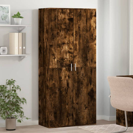 Scarpiera Rovere Fumo 80x39x178 cm in Legno Multistrato - homemem39