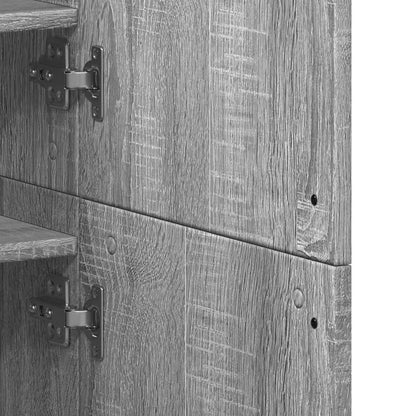 Scarpiera Grigio Sonoma 80x39x178 cm in Legno Multistrato - homemem39