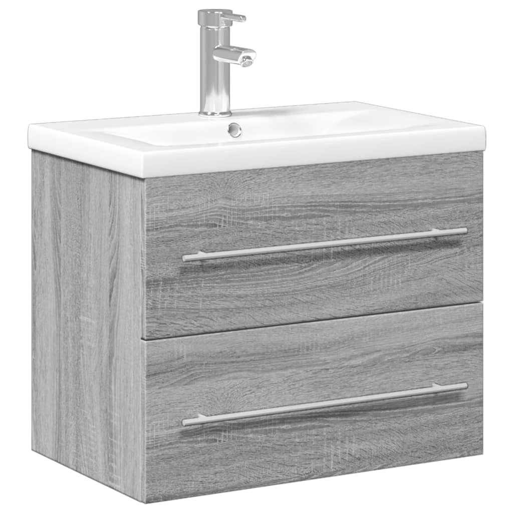 Mobile da Bagno con Lavabo Integrato Grigio Sonoma | homemem39