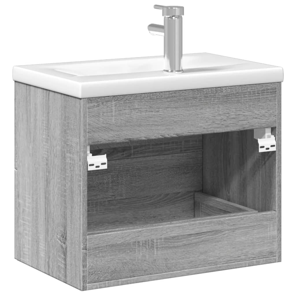 Mobile da Bagno con Lavabo Integrato Grigio Sonoma | homemem39