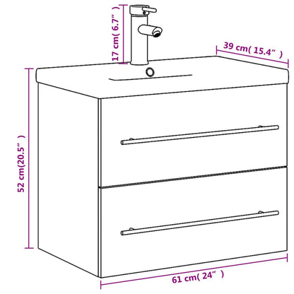 Mobile da Bagno con Lavabo Integrato Grigio Sonoma | homemem39