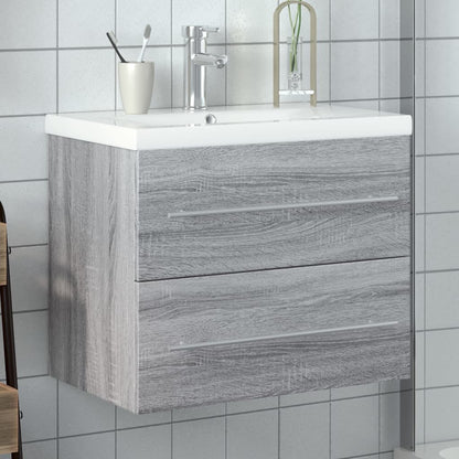 Mobile da Bagno con Lavabo Integrato Grigio Sonoma | homemem39