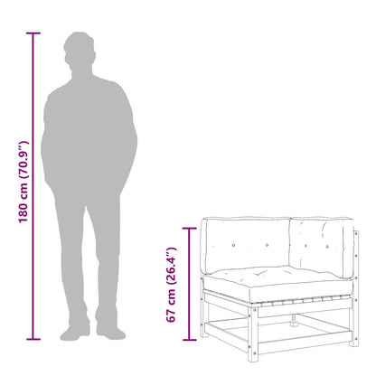 Divano a 3 Posti Grigio Scuro 210 cm in Tessuto - homemem39