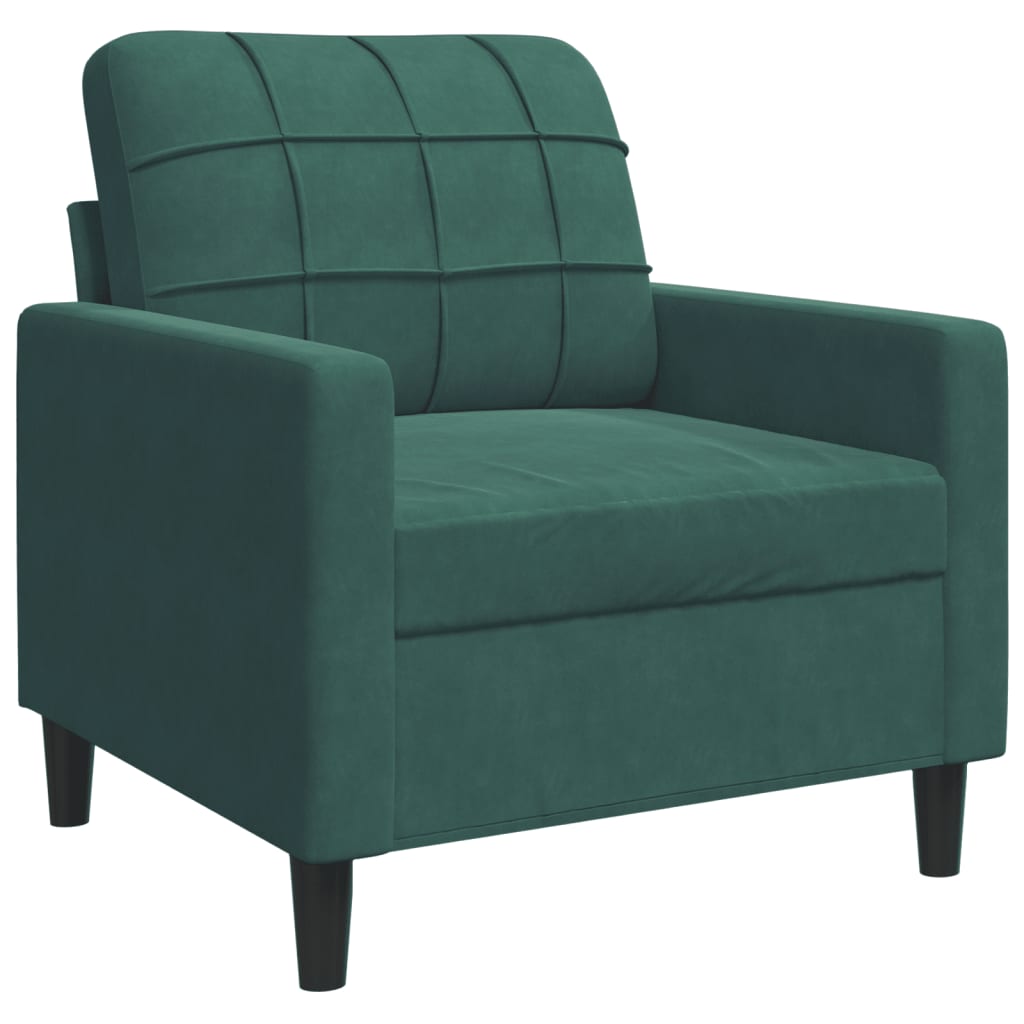 Poltrona Verde Scuro 60 cm Velluto | homemem39
