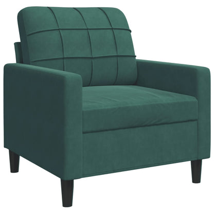 Poltrona Verde Scuro 60 cm Velluto - homemem39