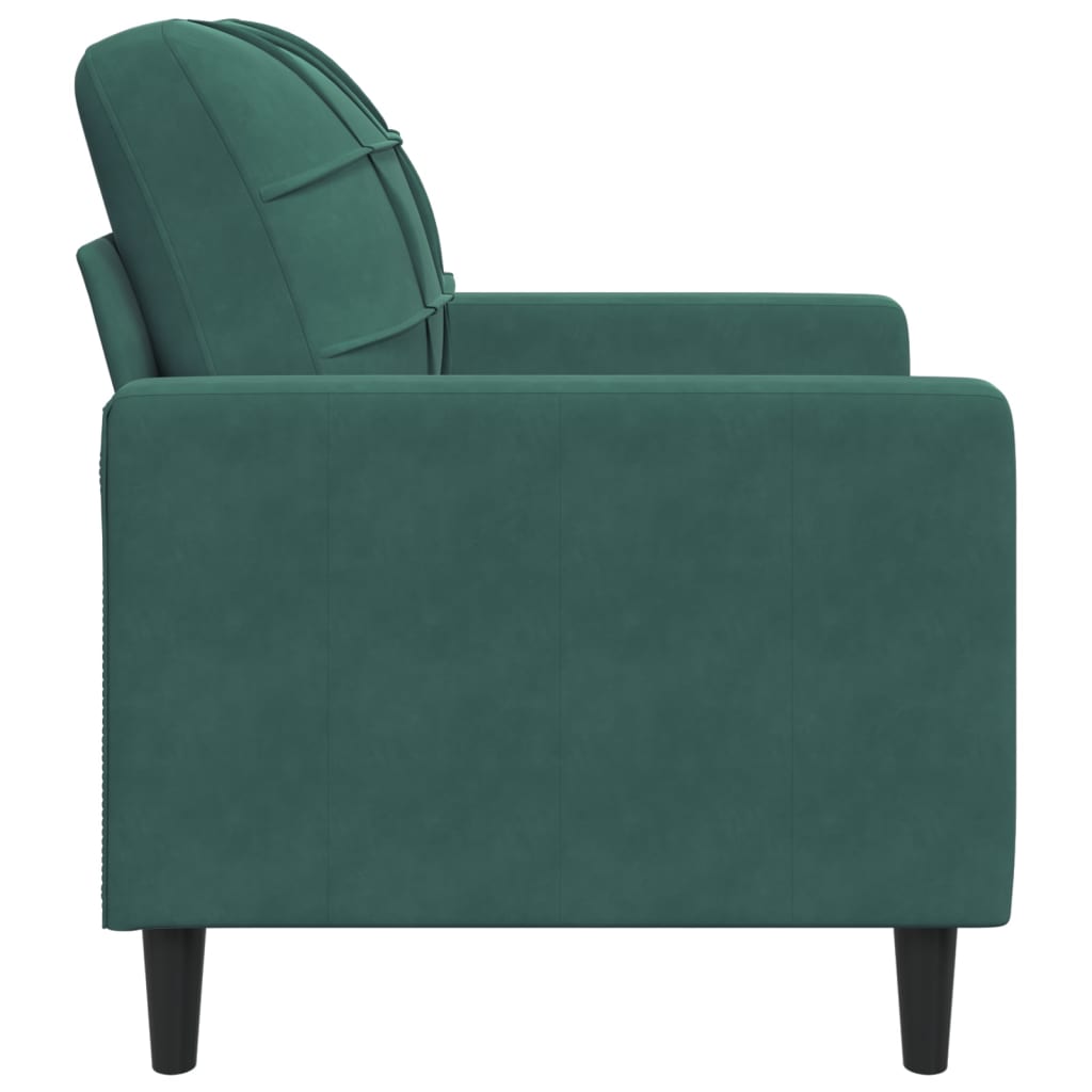 Poltrona Verde Scuro 60 cm Velluto | homemem39