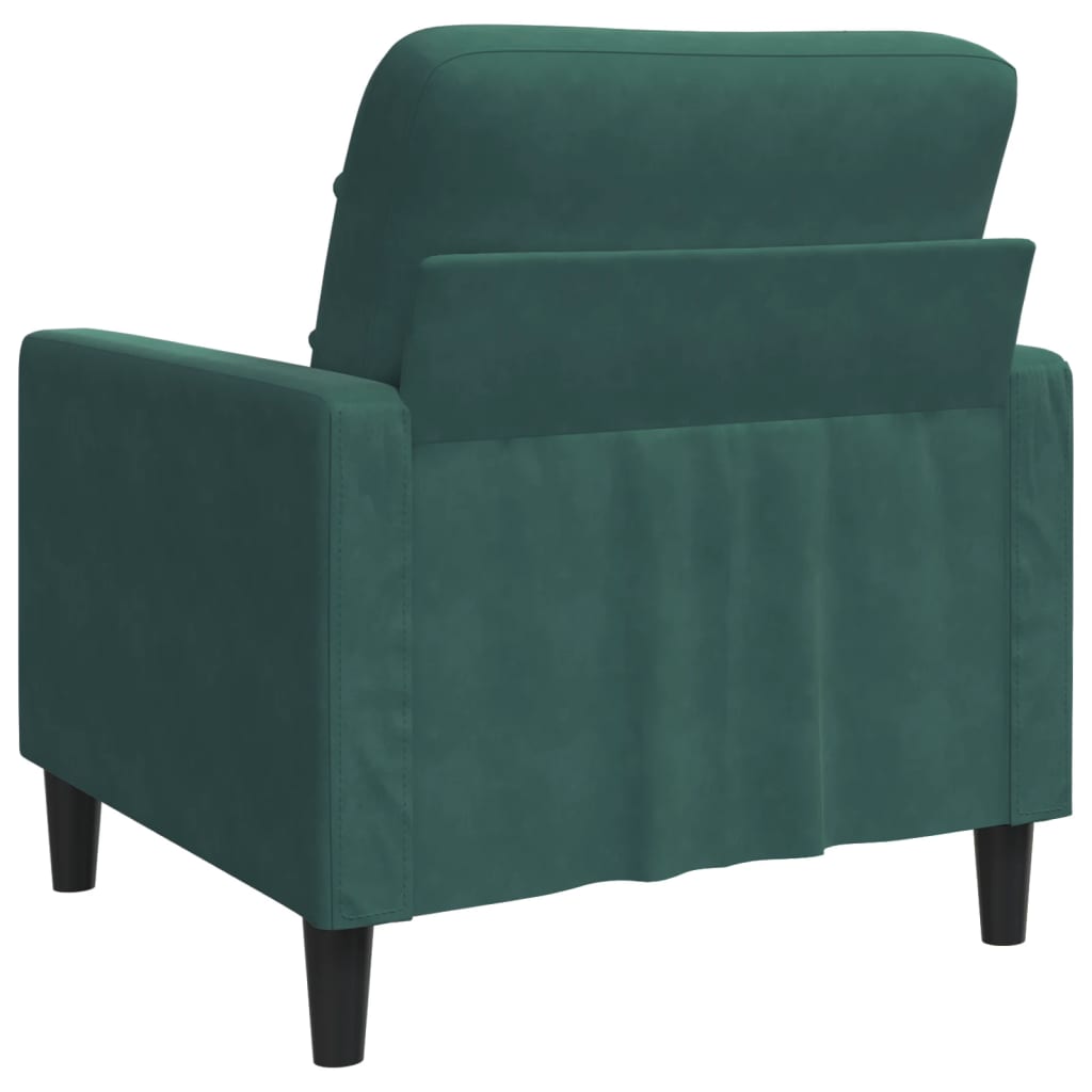 Poltrona Verde Scuro 60 cm Velluto | homemem39