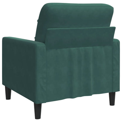 Poltrona Verde Scuro 60 cm Velluto - homemem39