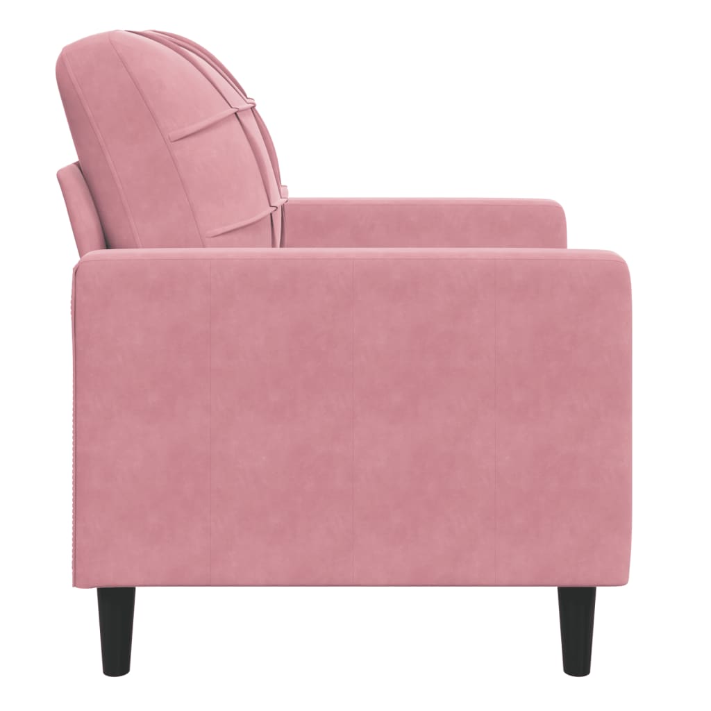 Poltrona Rosa 60 cm Velluto | homemem39