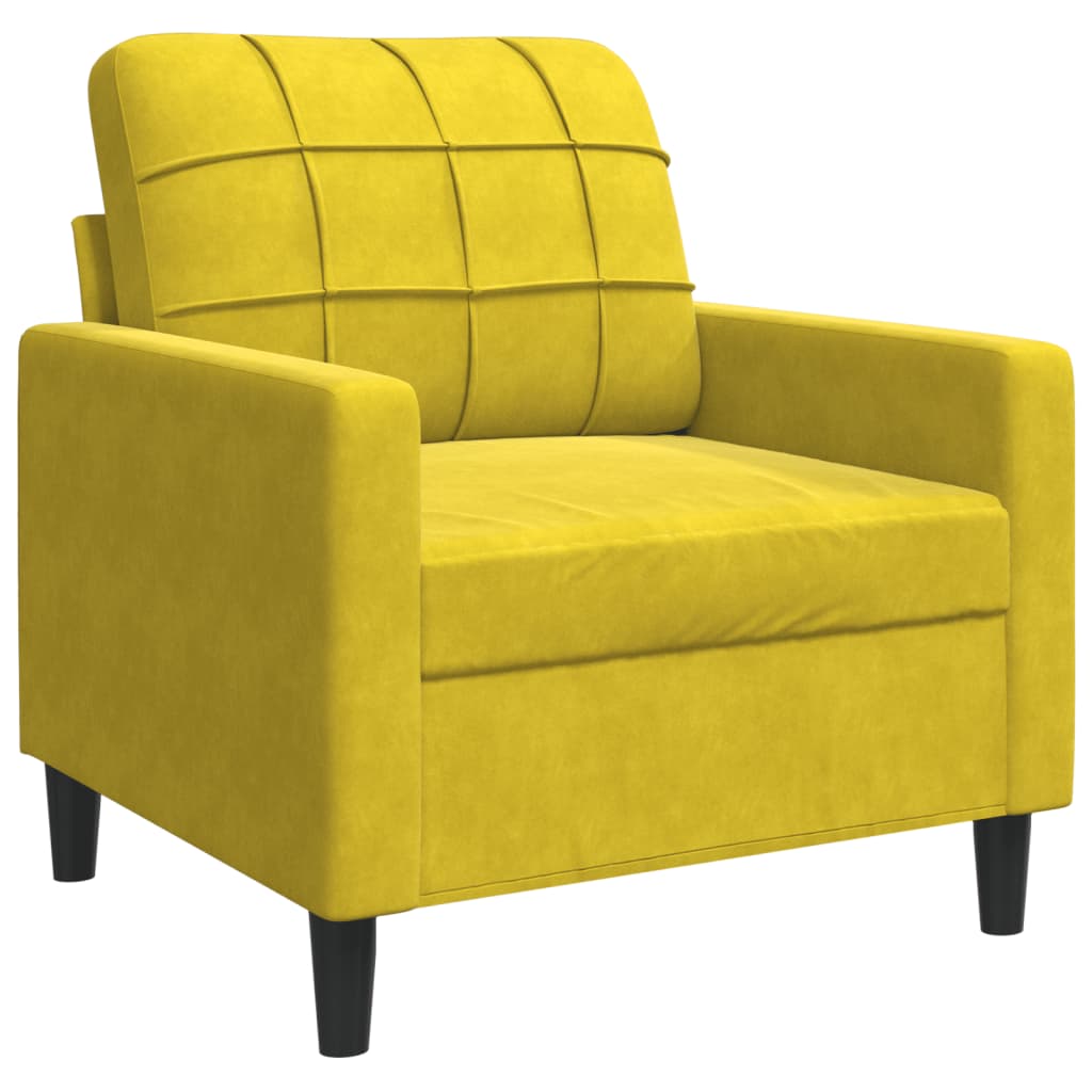 Poltrona Giallo 60 cm Velluto