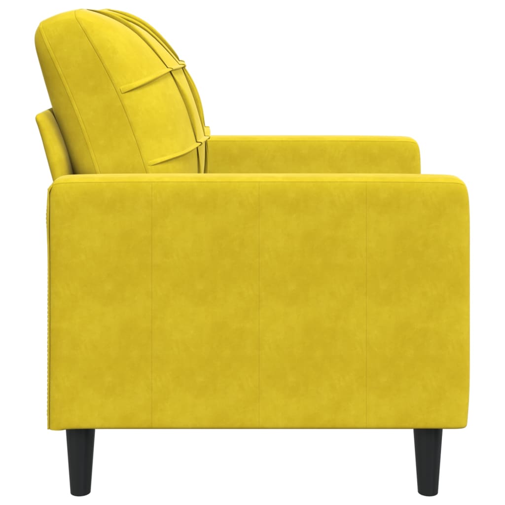 Poltrona Giallo 60 cm Velluto