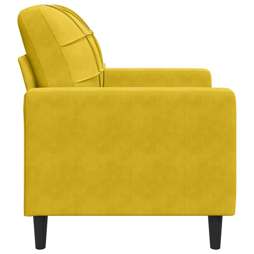 Poltrona Giallo 60 cm Velluto