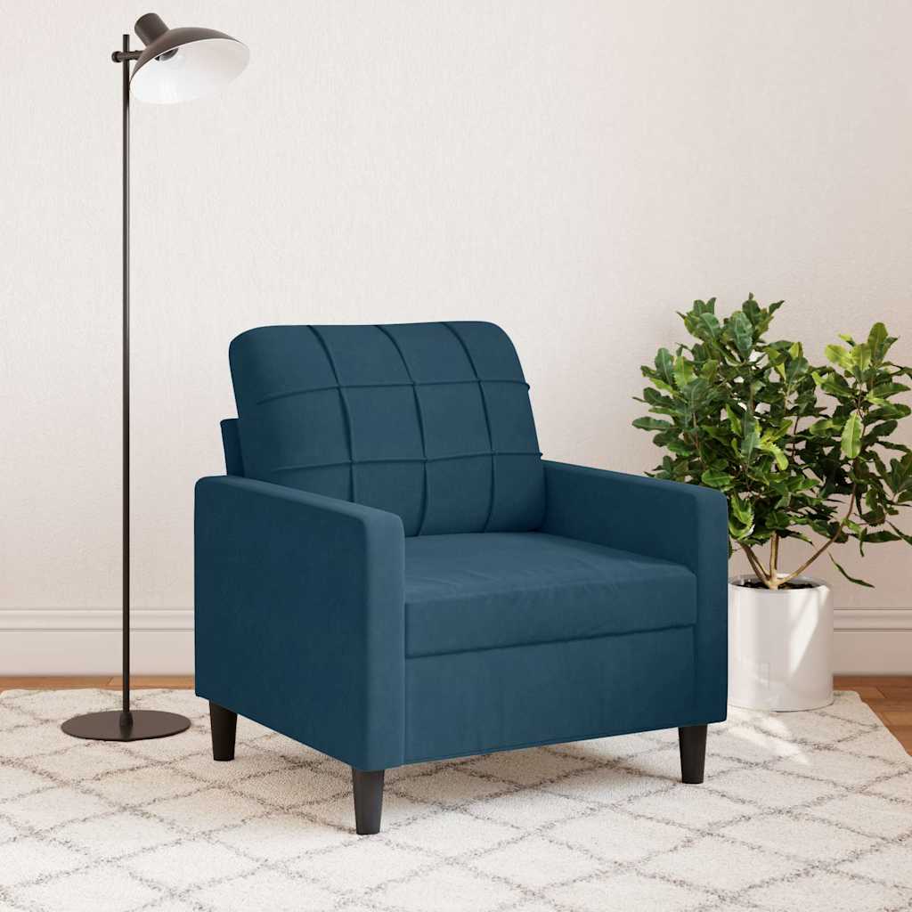 Poltrona Blu 60 cm Velluto