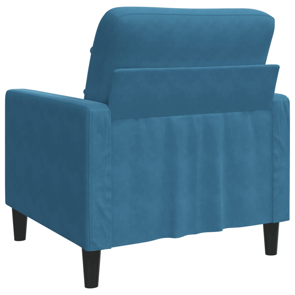 Poltrona Blu 60 cm Velluto - homemem39