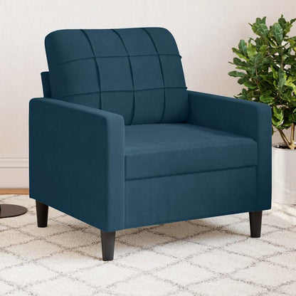Poltrona Blu 60 cm Velluto