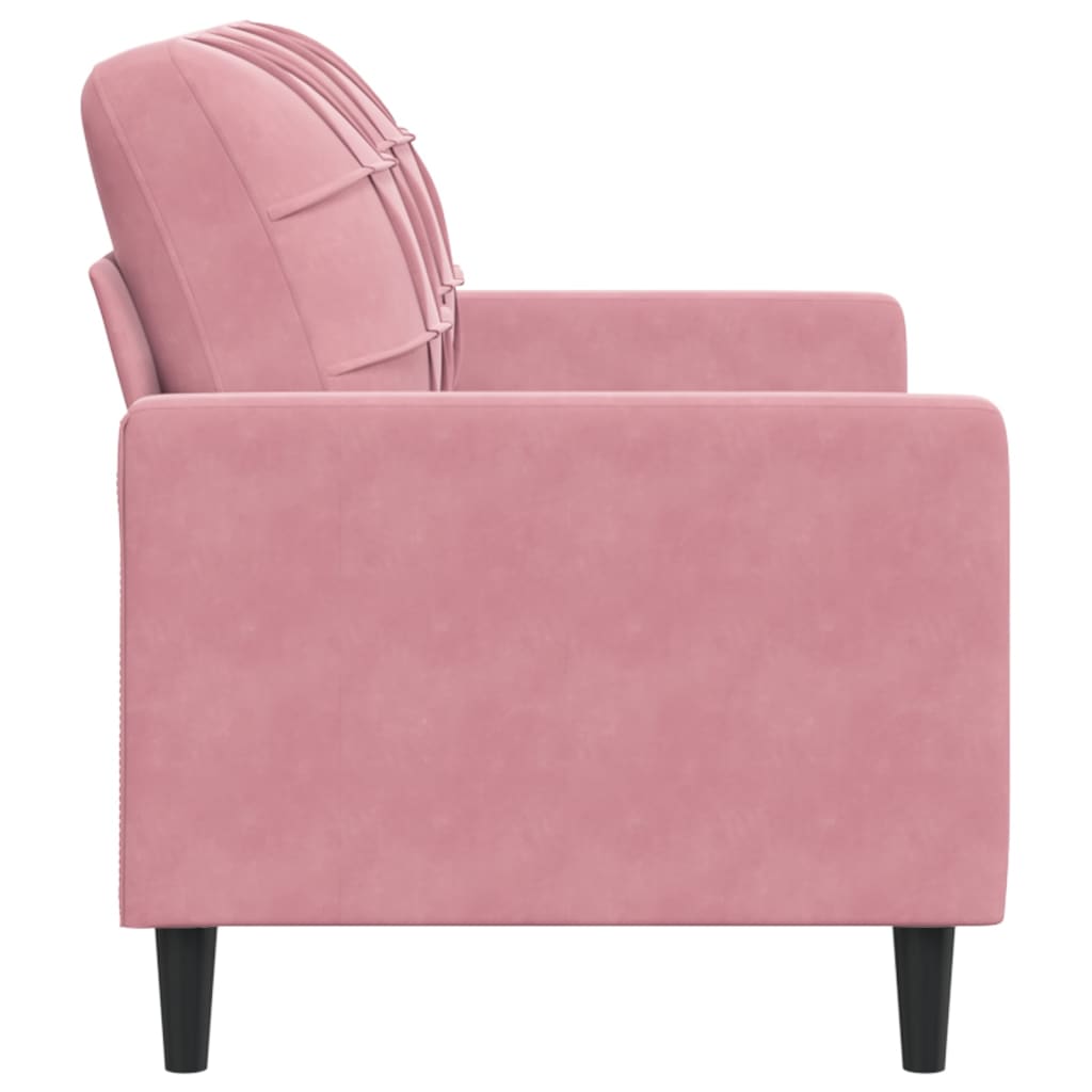 Divano a 2 Posti Rosa 120 cm in Velluto | homemem39