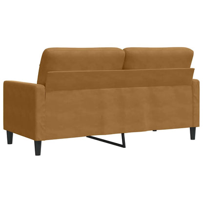 Divano a 2 Posti Marrone 140 cm in Velluto | homemem39