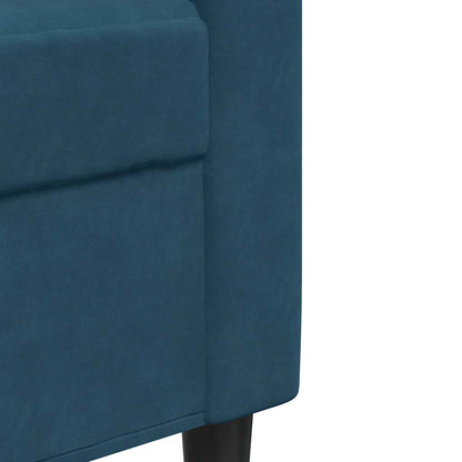 Divano a 2 Posti Blu 140 cm in Velluto | homemem39
