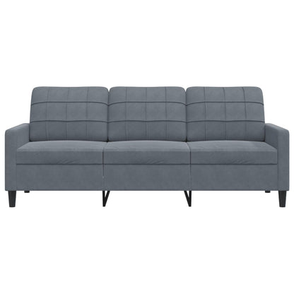 3 Seater Sofa Dark Gray 180 cm in Velvet