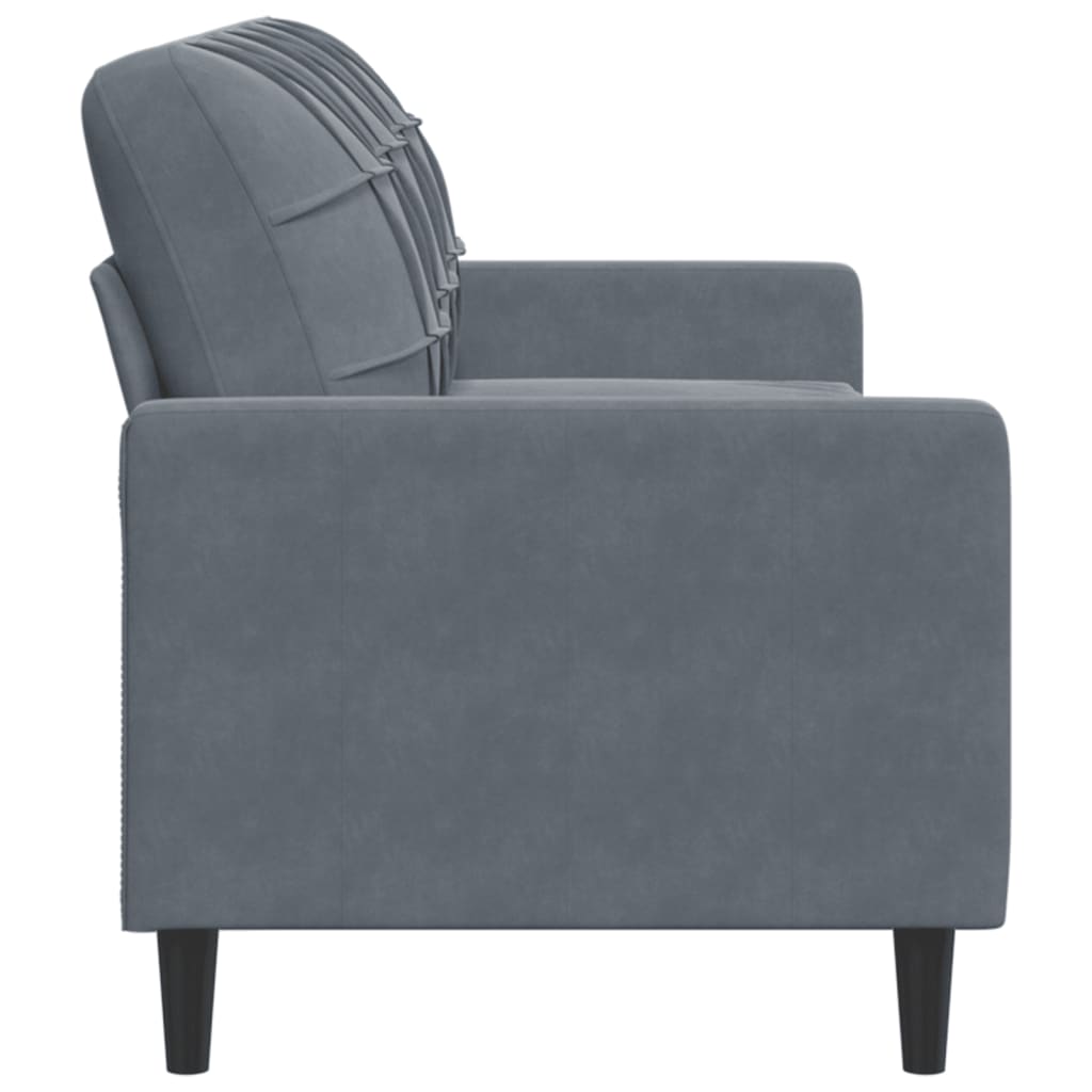 3 Seater Sofa Dark Gray 180 cm in Velvet