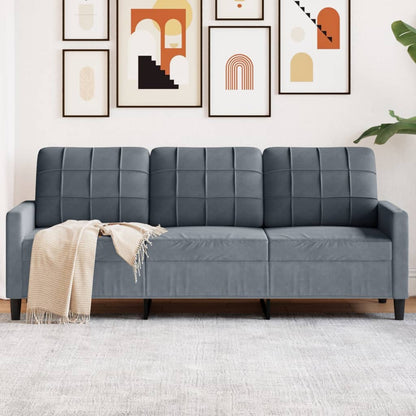 3 Seater Sofa Dark Gray 180 cm in Velvet