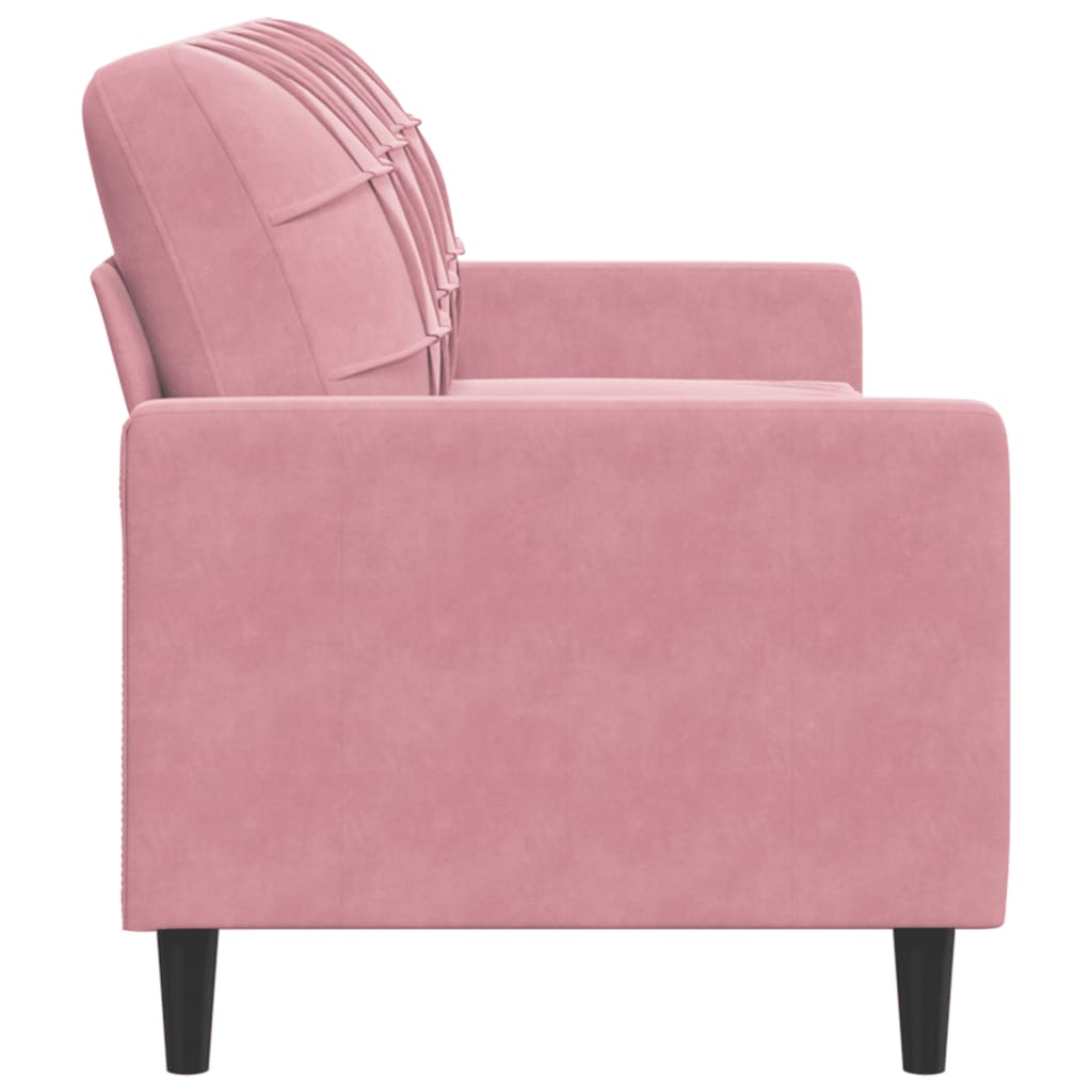 Divano a 3 Posti rosa 180 cm in Velluto | homemem39