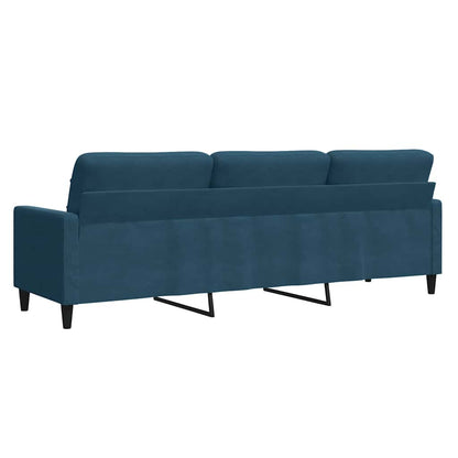 Divano a 3 Posti Blu 210 cm in Velluto