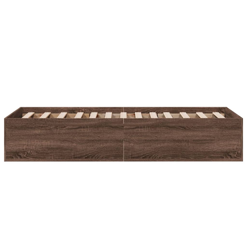 Giroletto senza Materasso Rovere Marrone 75x190cm in Truciolato