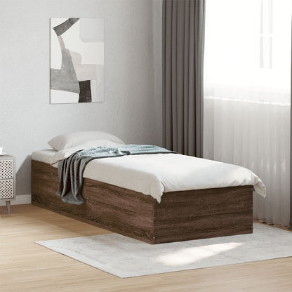 Giroletto senza Materasso Rovere Marrone 75x190cm in Truciolato