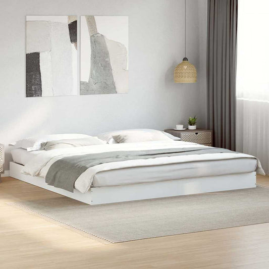 Giroletto senza Materasso Bianco 180x200 cm Legno Multistrato