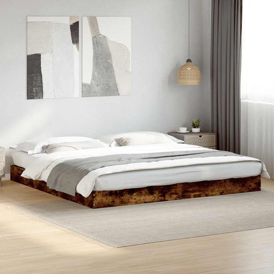 Giroletto senza Materasso Rovere Fumo 180x200 cm in Truciolato | homemem39